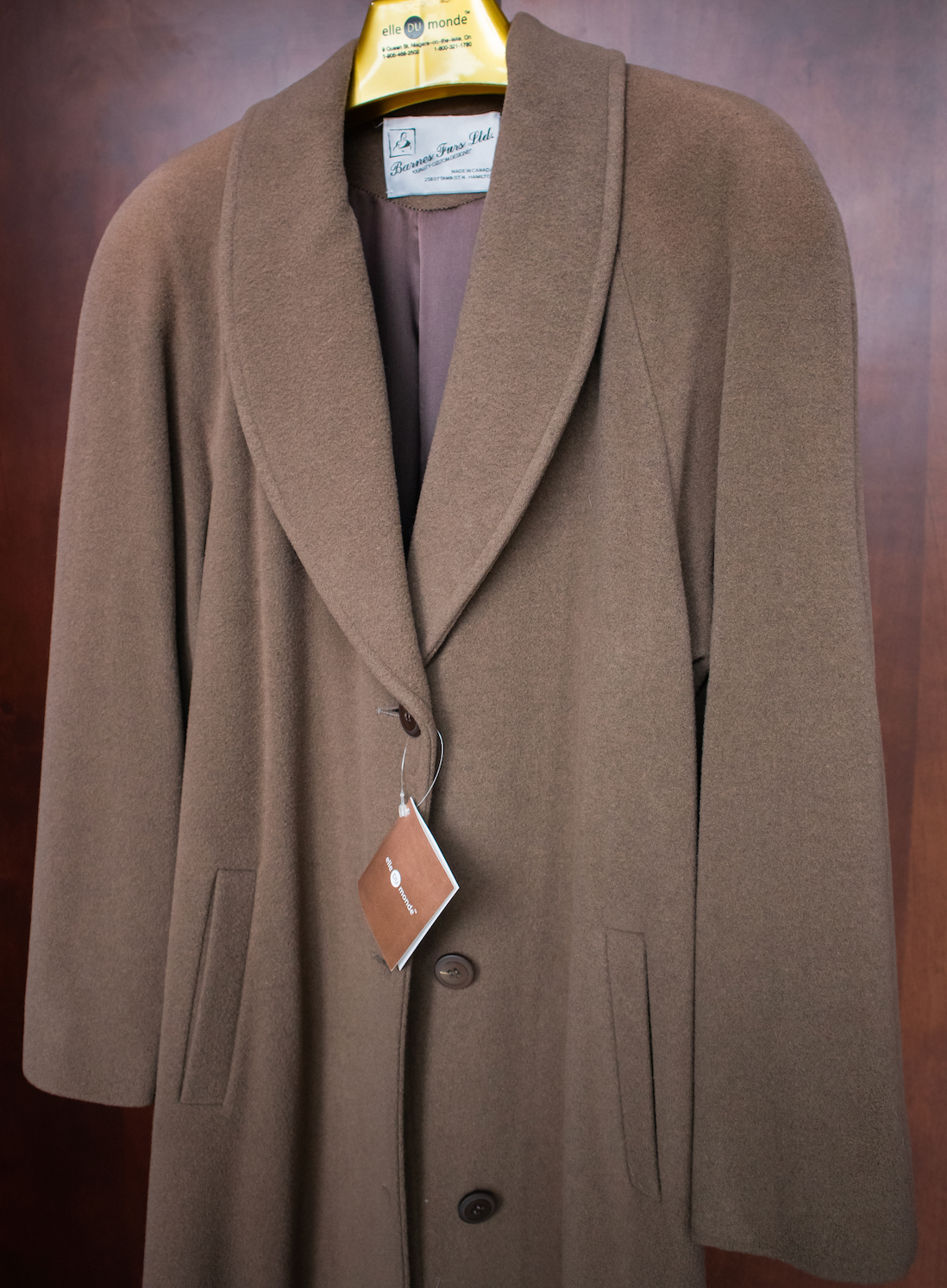 Walnut Wool Long Coat