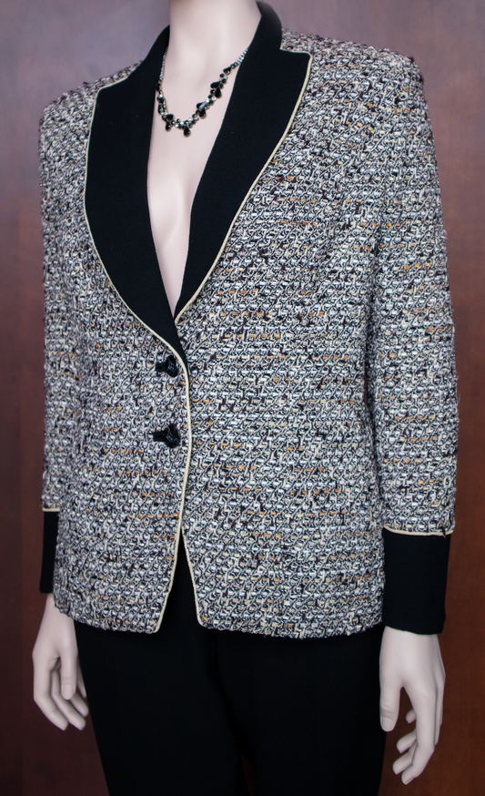 Silver with Black Trim Ladies Suit